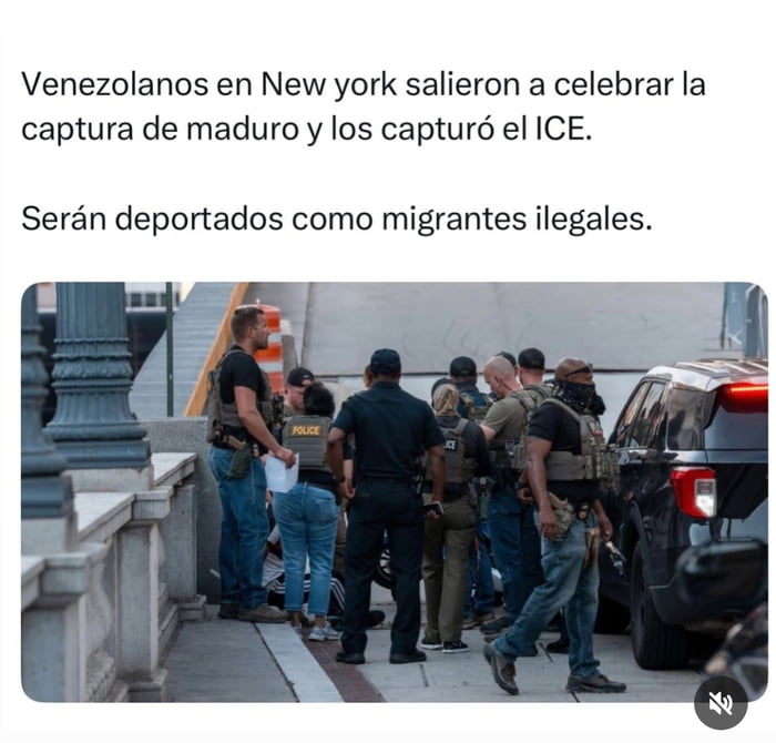 Venezolanos en New York salieron a celebrar la captura de maduro y los capturó el ICE. Serán deportados como migrantes ilegales.