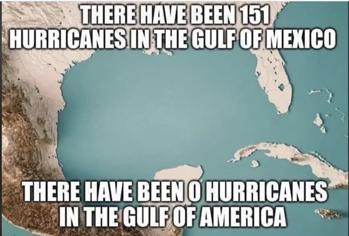 Ha habido 151 huracanes en el Golfo de México. Ha habido 0 huracanes en el Golfo de América.