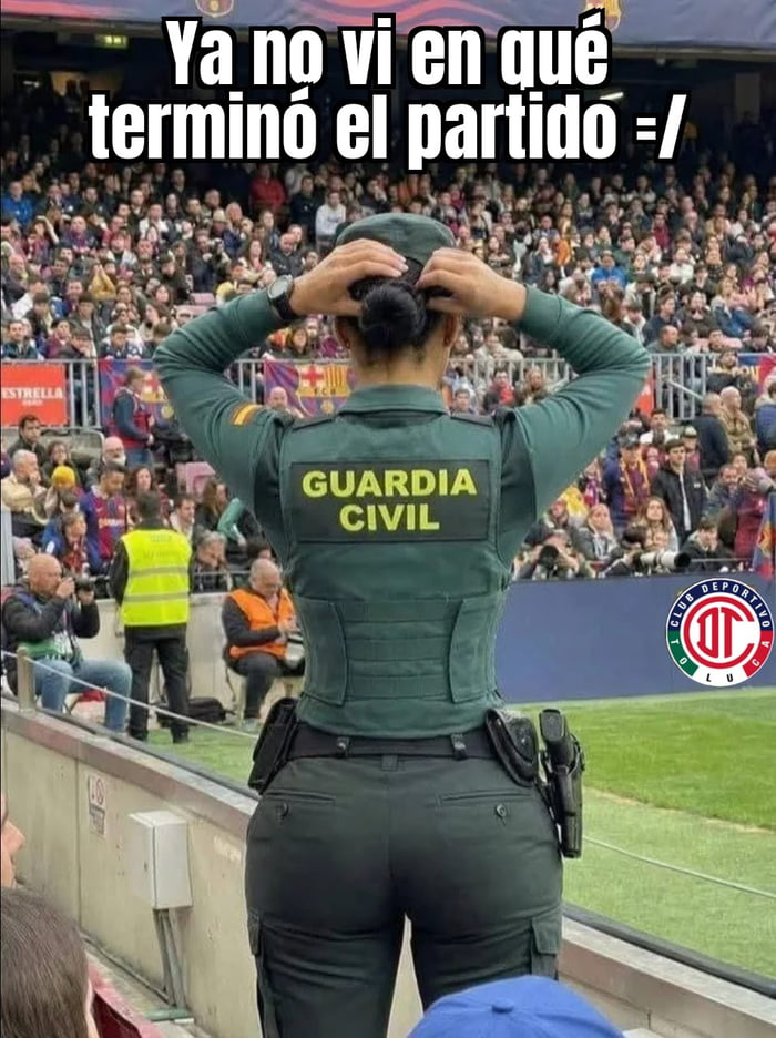 Ya no vi en qué terminó el partido =/ GUARDIA CIVIL