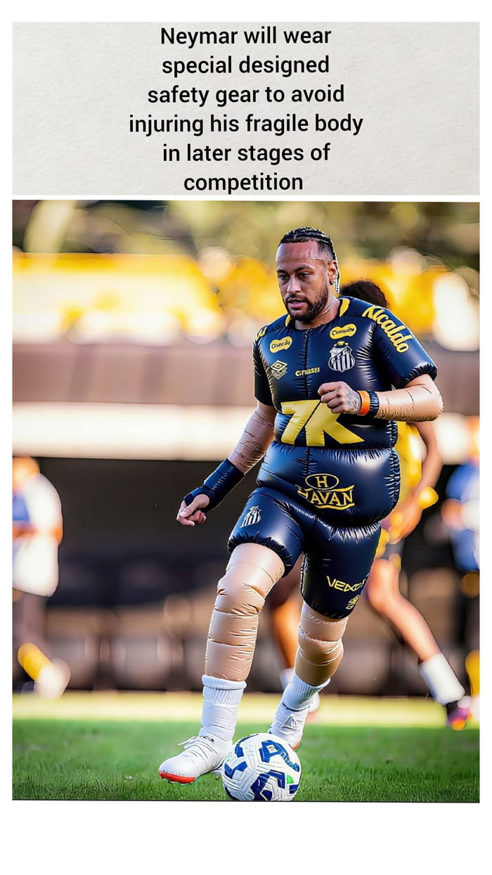 Neymar usará equipamento de segurança especialmente projetado para evitar lesões em seu corpo frágil nas fases posteriores da competição.