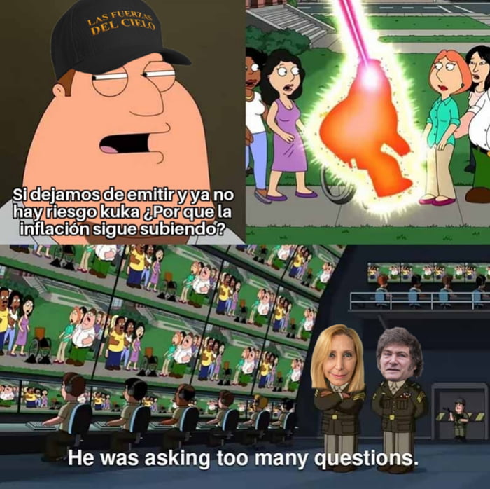 LAS FUERZAS DEL CIELO Si dejamos de emitir y ya no hay riesgo kuka ¿Por que la inflación sigue subiendo? He was asking too many questions.