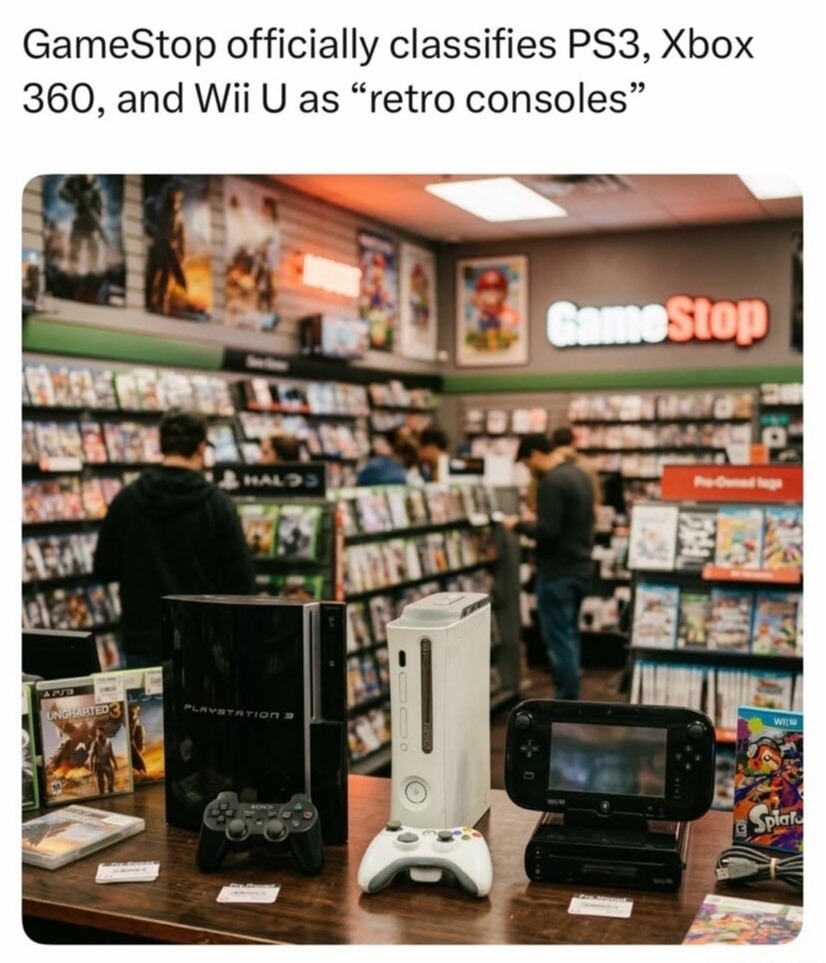 GameStop officially classifies PS3, Xbox 360, and Wii U as 