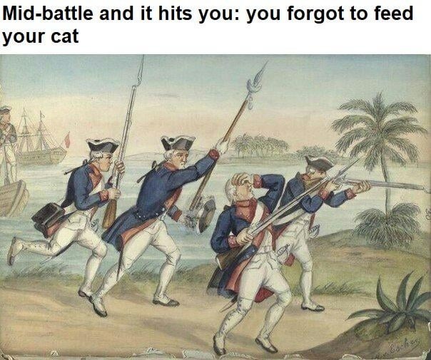 Mid-battle and it hits you: you forgot to feed your cat