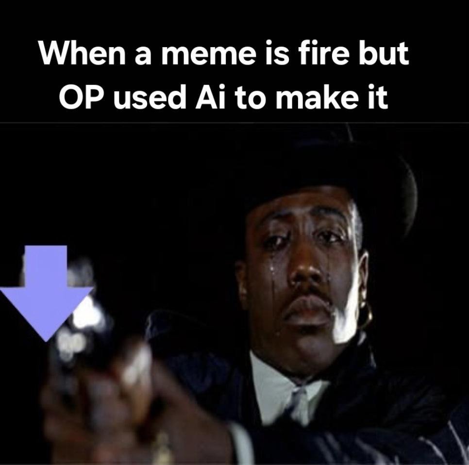 When a meme is fire but OP used Ai to make it