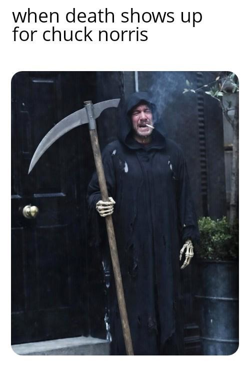 when death shows up for chuck norris