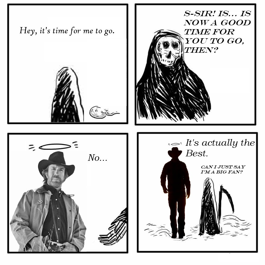 Hey, it's time for me to go. S-SIR! IS... IS NOW A GOOD TIME FOR YOU TO GO, THEN? No... It's actually the Best. CAN I JUST SAY I'M A BIG FAN?