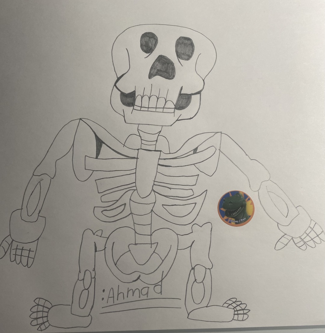 Ahmad. Esqueleto. Disney / Pixar. Dinossauro.