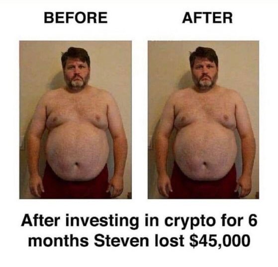 BEFORE AFTER After investing in crypto for 6 months Steven lost $45,000