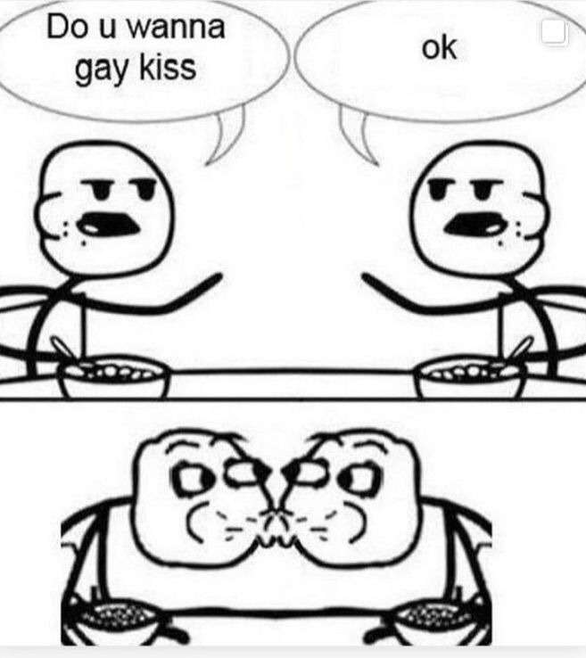 ¿Quieres un beso gay? Ok