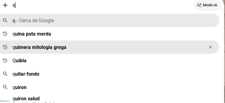 q q - Cerca de Google quina puta merda quimera mitologia griega Quibla quitar fondo quiron quiron salud Mode IA