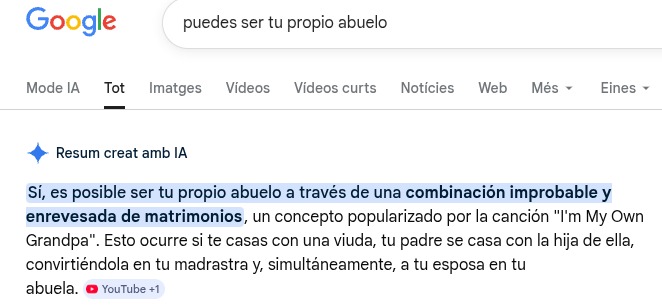 puedes ser tu propio abuelo Sí, es posible ser tu propio abuelo a través de una combinación improbable y enrevesada de matrimonios, un concepto popularizado por la canción 