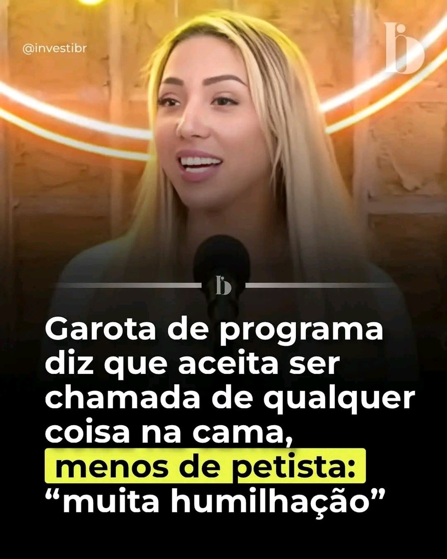 Garota de programa diz que aceita ser chamada de qualquer coisa na cama, menos de petista: 