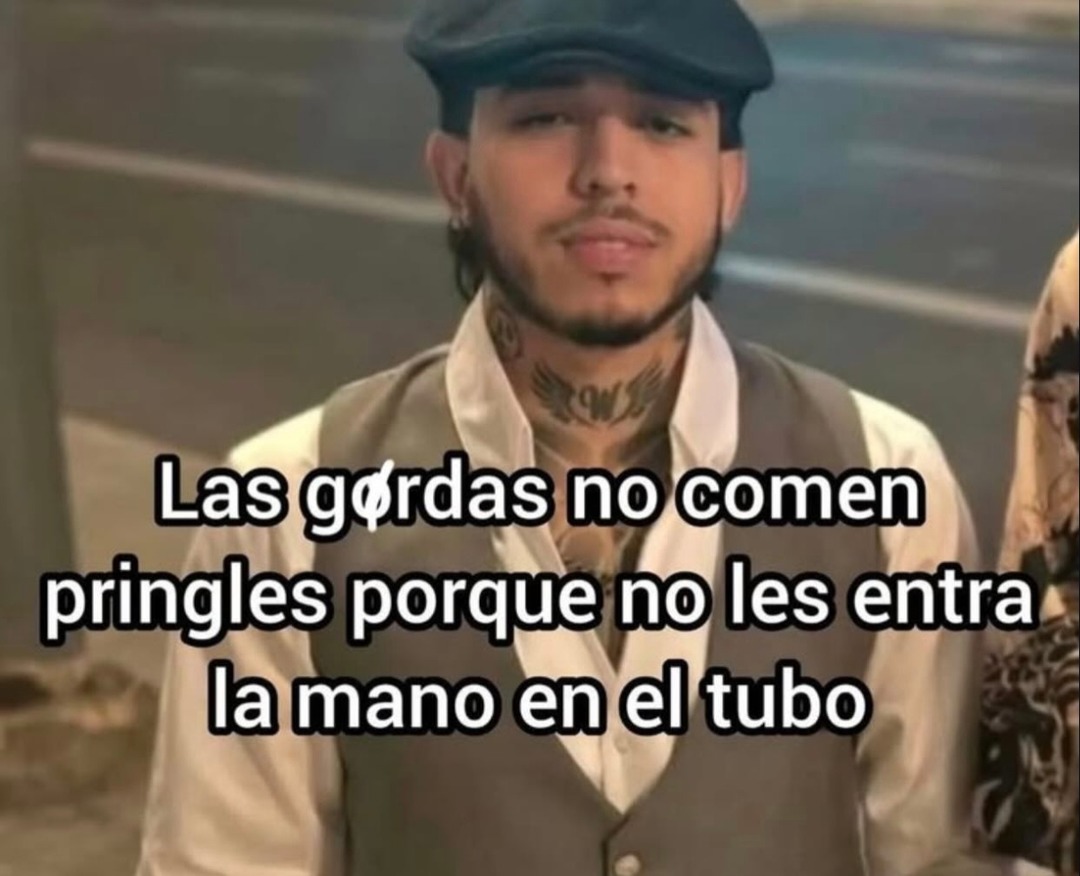 Las gordas no comen pringles porque no les entra la mano en el tubo