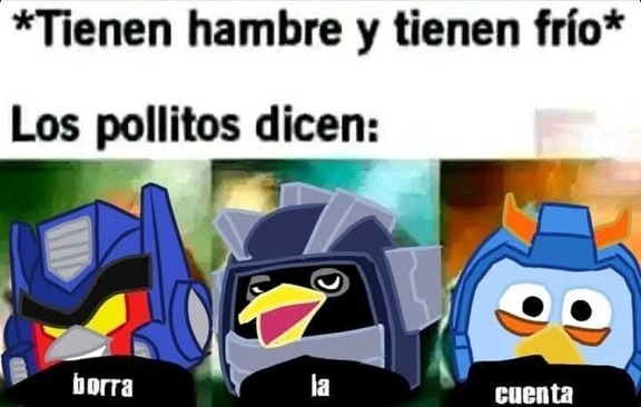 *Tienen hambre y tienen frío* Los pollitos dicen: Borra la cuenta