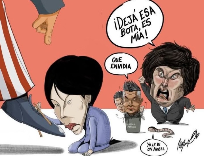 ¡DEJA ESA BOTA, ES MÍA! QUE ENVIDIA. BASURA MEXICANA. YO LE DI UN NOBEL.