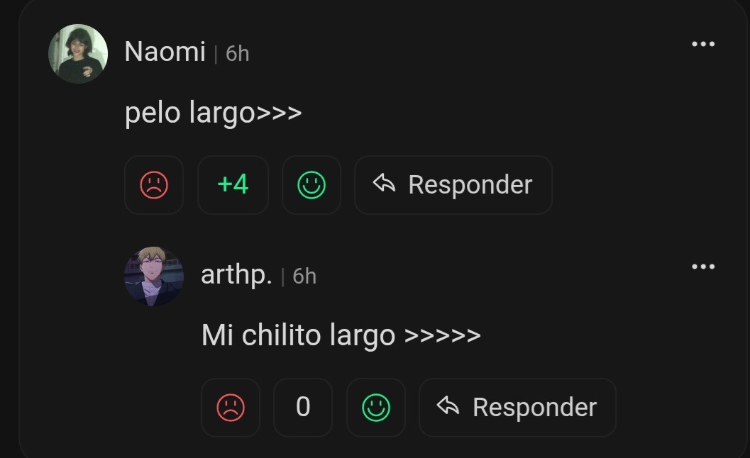 Naomi | 6h pelo largo>>> Responder arthp. | 6h Mi chilito largo >>>>> Responder