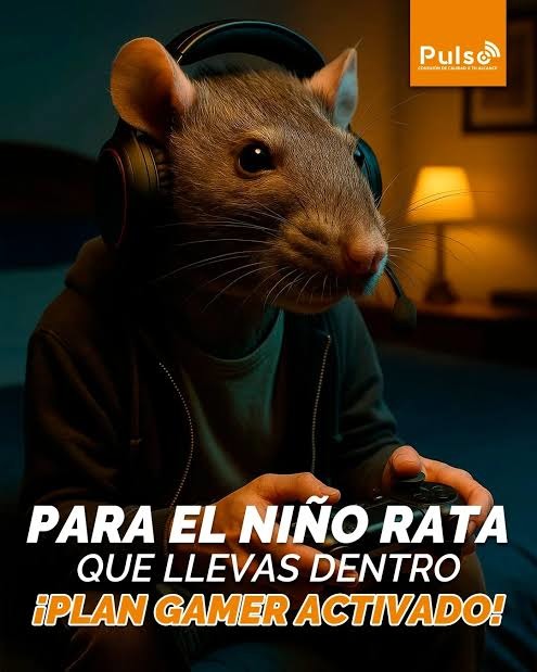 PULSO CONEXIÓN DE CALIDAD A TU ALCANCE PARA EL NIÑO RATA QUE LLEVAS DENTRO ¡PLAN GAMER ACTIVADO!