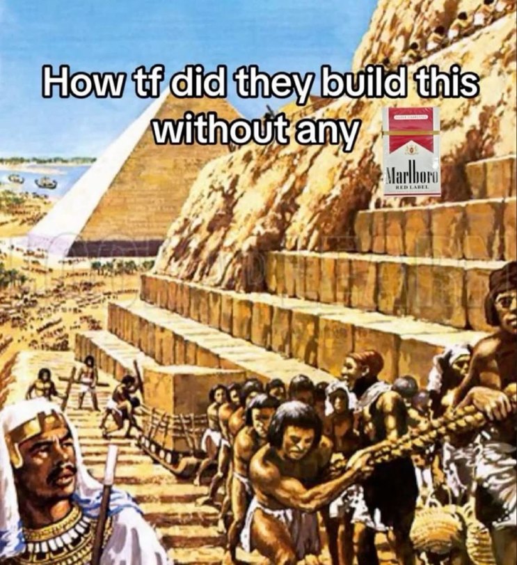 How tf did they build this without any Marlboro Red Label