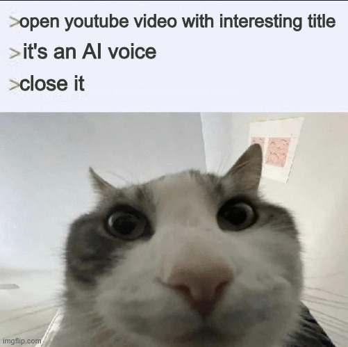 open youtube video with interesting title it's an AI voice close it