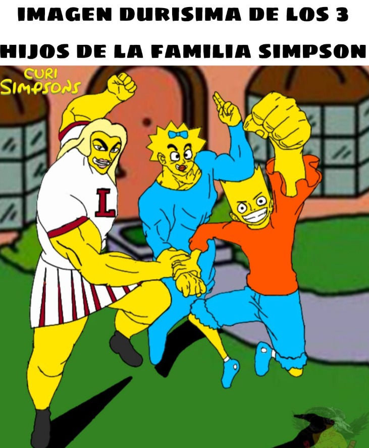 IMAGEN DURISIMA DE LOS 3 HIJOS DE LA FAMILIA SIMPSON CURI SIMPSONS