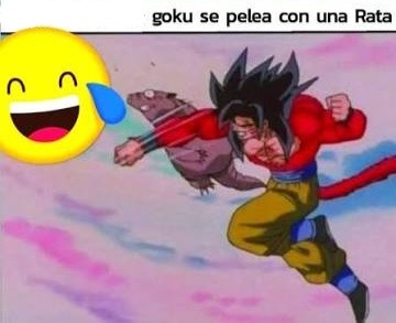 goku se pelea con una Rata
