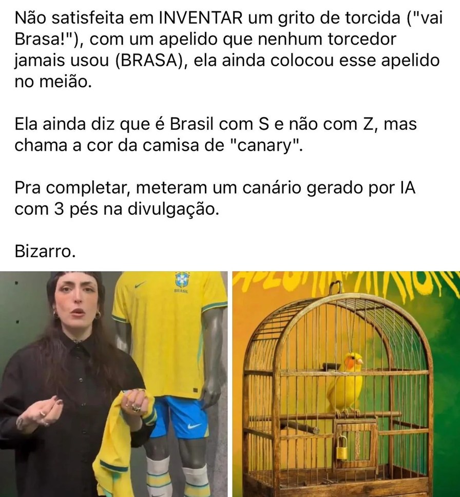 Não satisfeita em INVENTAR um grito de torcida (