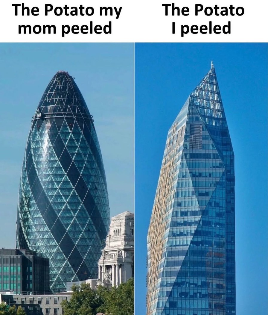 The Potato my mom peeled. The Potato I peeled.