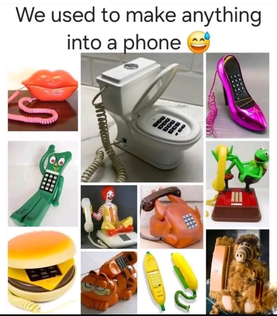We used to make anything into a phone 😂
