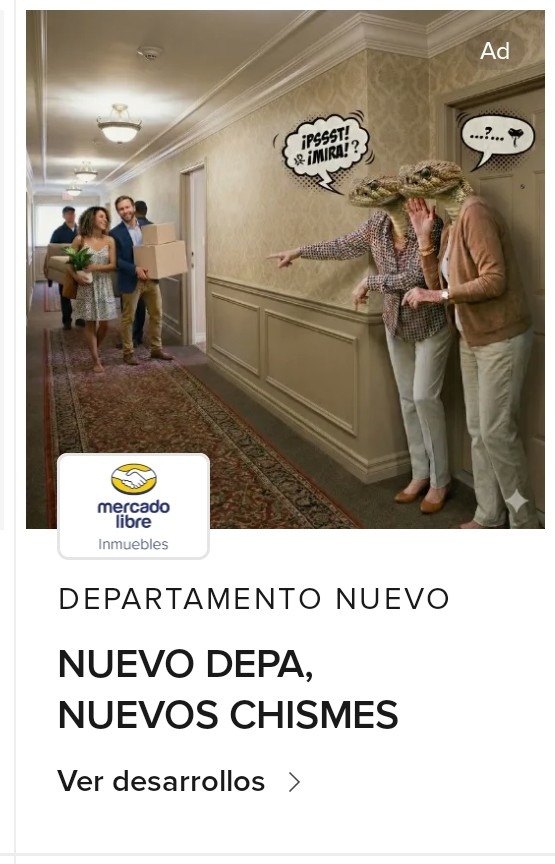 ¡PSSST! ¡MIRA!? ...? DEPARTAMENTO NUEVO NUEVO DEPA, NUEVOS CHISMES Ver desarrollos Mercado Libre Inmuebles Ad