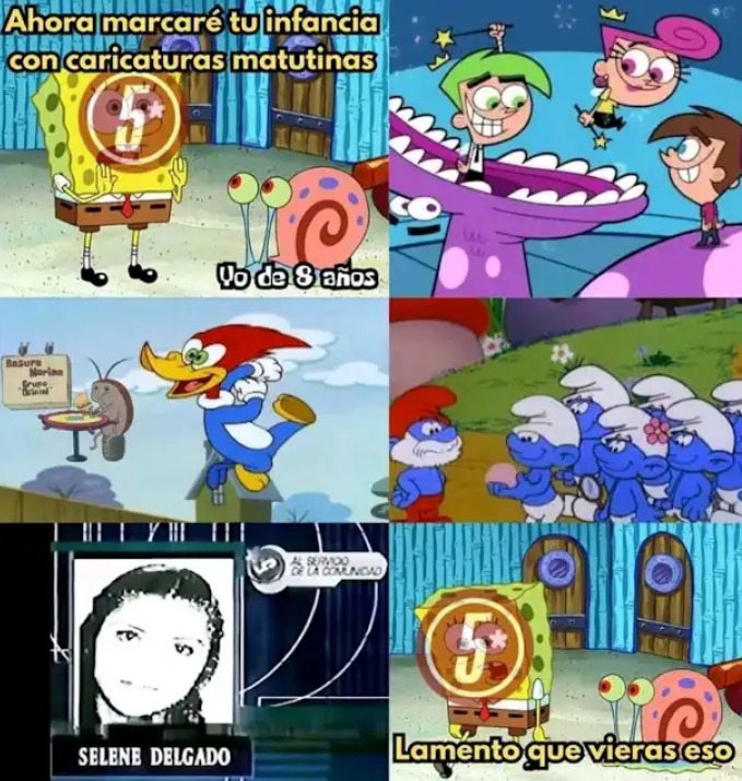 Ahora marcaré tu infancia con caricaturas matutinas. Yo de 8 años. Basura Marina Grupo Oficial. AL SERVICIO DE LA COMUNIDAD. SELENE DELGADO. Lamento que vieras eso.