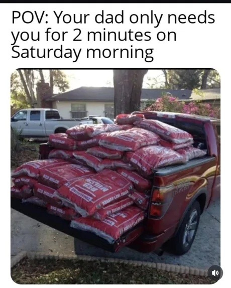 POV: Your dad only needs you for 2 minutes on Saturday morning