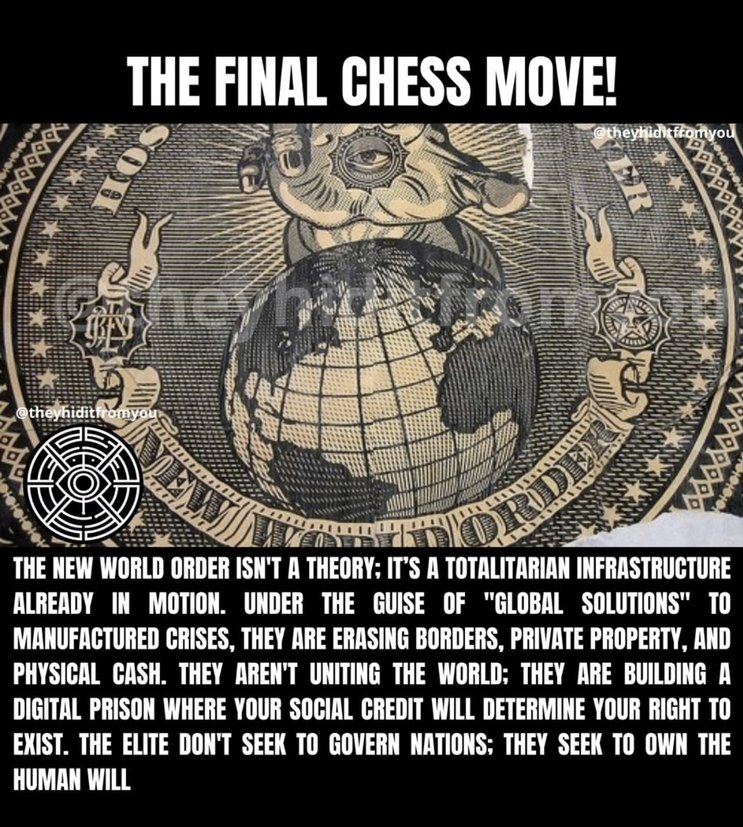 THE FINAL CHESS MOVE! THE NEW WORLD ORDER ISN'T A THEORY; IT'S A TOTALITARIAN INFRASTRUCTURE ALREADY IN MOTION. UNDER THE GUISE OF 