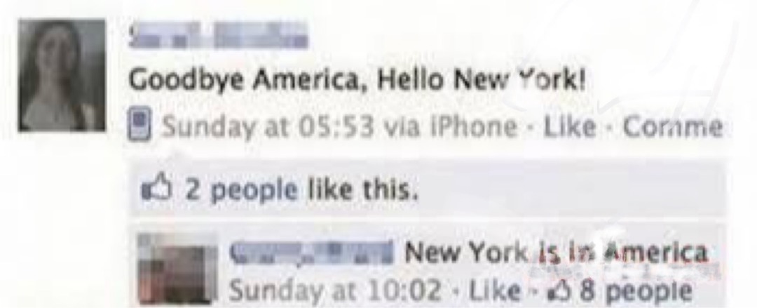 Goodbye America, Hello New York! New York is in America