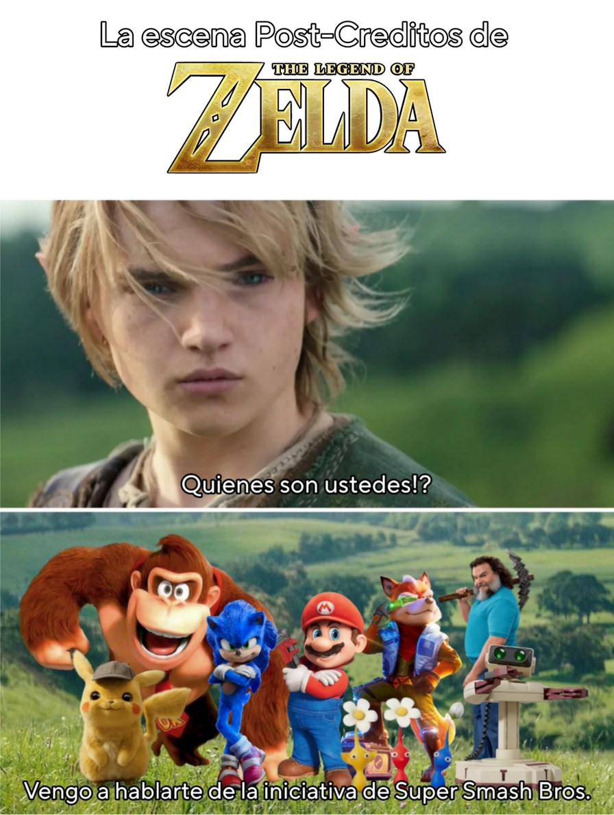 La escena Post-Creditos de THE LEGEND OF ZELDA. Quienes son ustedes!? Vengo a hablarte de la iniciativa de Super Smash Bros.
