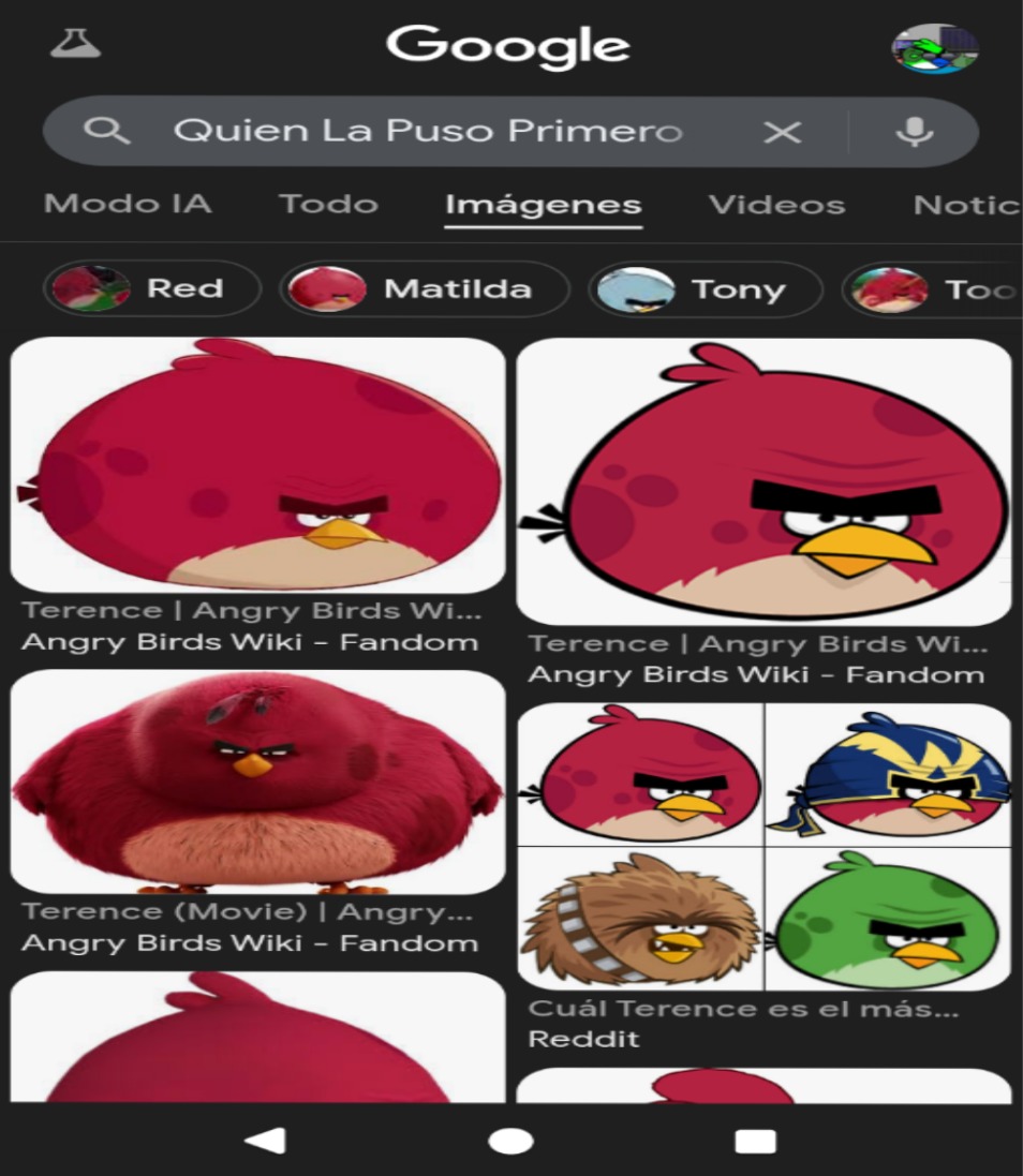 Google Quien La Puso Primero Modo IA Todo Imágenes Videos Notic Red Matilda Tony Terence | Angry Birds Wiki - Fandom Terence (Movie) | Angry Birds Wiki - Fandom Cuál Terence es el más... Reddit