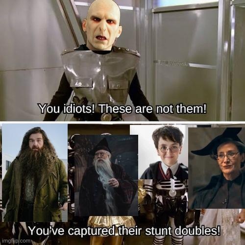 You idiots! These are not them! You've captured their stunt doubles!