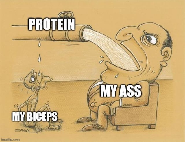PROTEIN MY ASS MY BICEPS