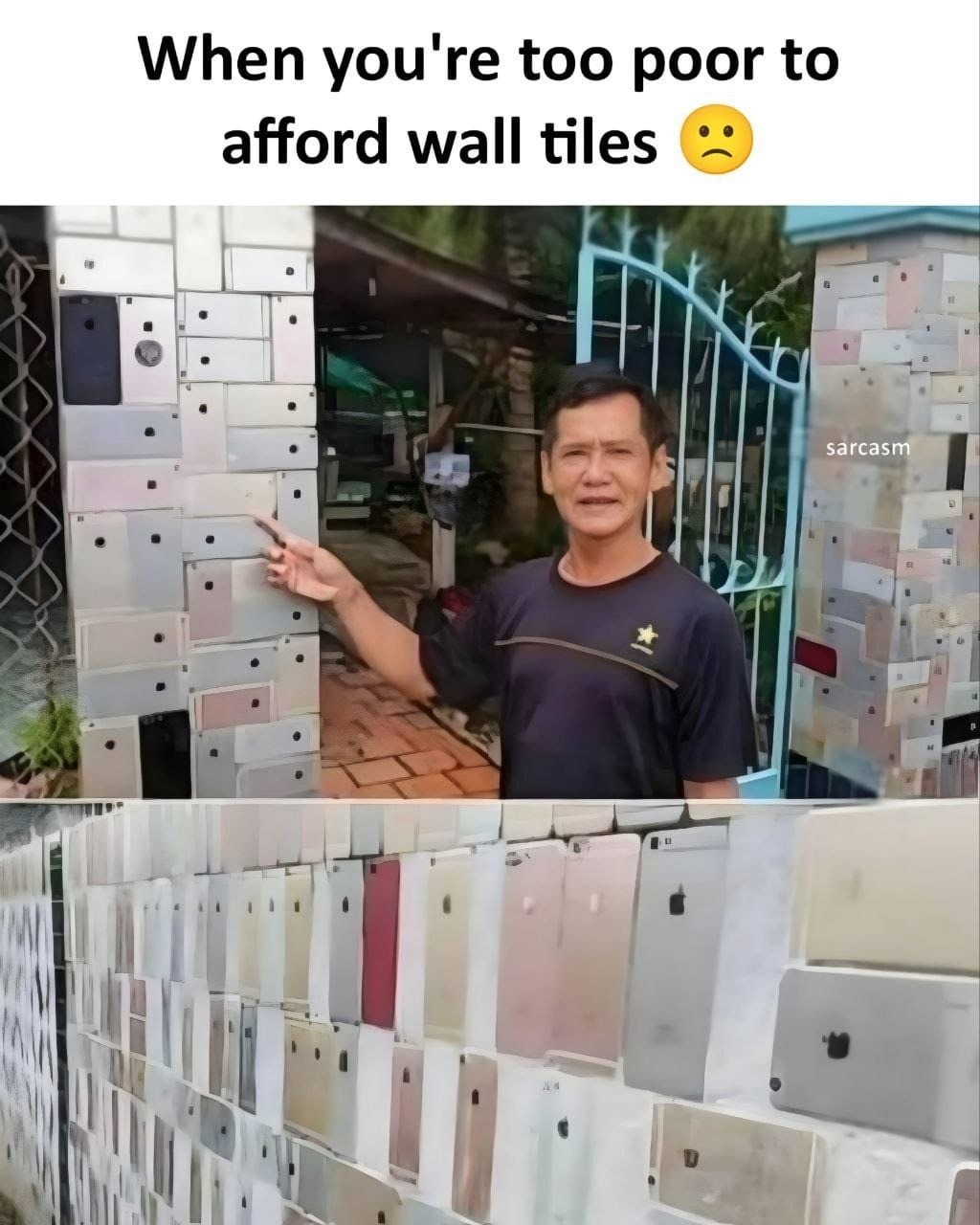 When you're too poor to afford wall tiles 😞 sarcasm