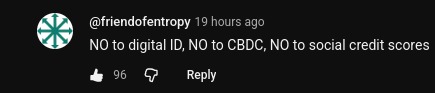 NO to digital ID, NO to CBDC, NO to social credit scores