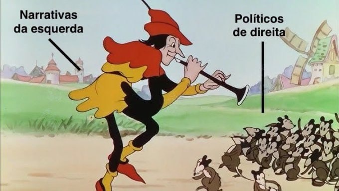 Narrativas da esquerda. Políticos de direita.