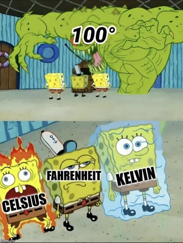 100° CELSIUS FAHRENHEIT KELVIN