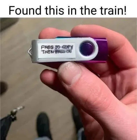 Found this in the train! FREE TO COPY THEN PASS ON