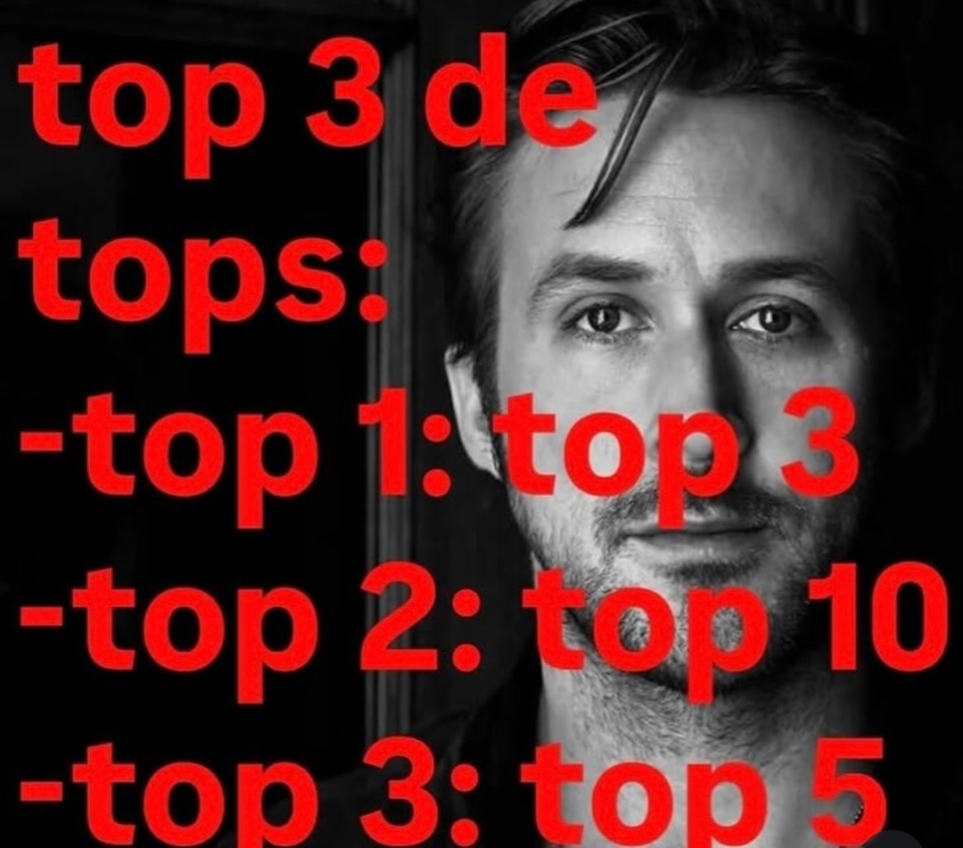 top 3 de tops: -top 1: top 3 -top 2: top 10 -top 3: top 5