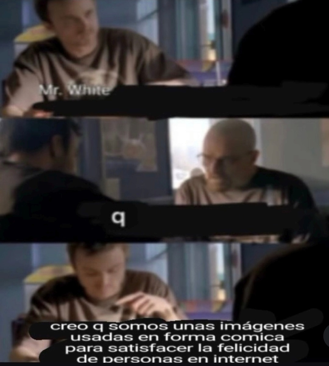 Mr. White q creo q somos unas imágenes usadas en forma comica para satisfacer la felicidad de personas en internet