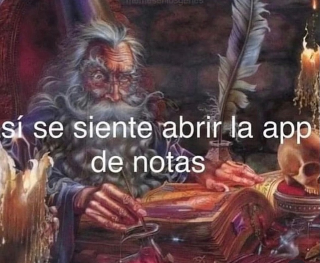 sí se siente abrir la app de notas