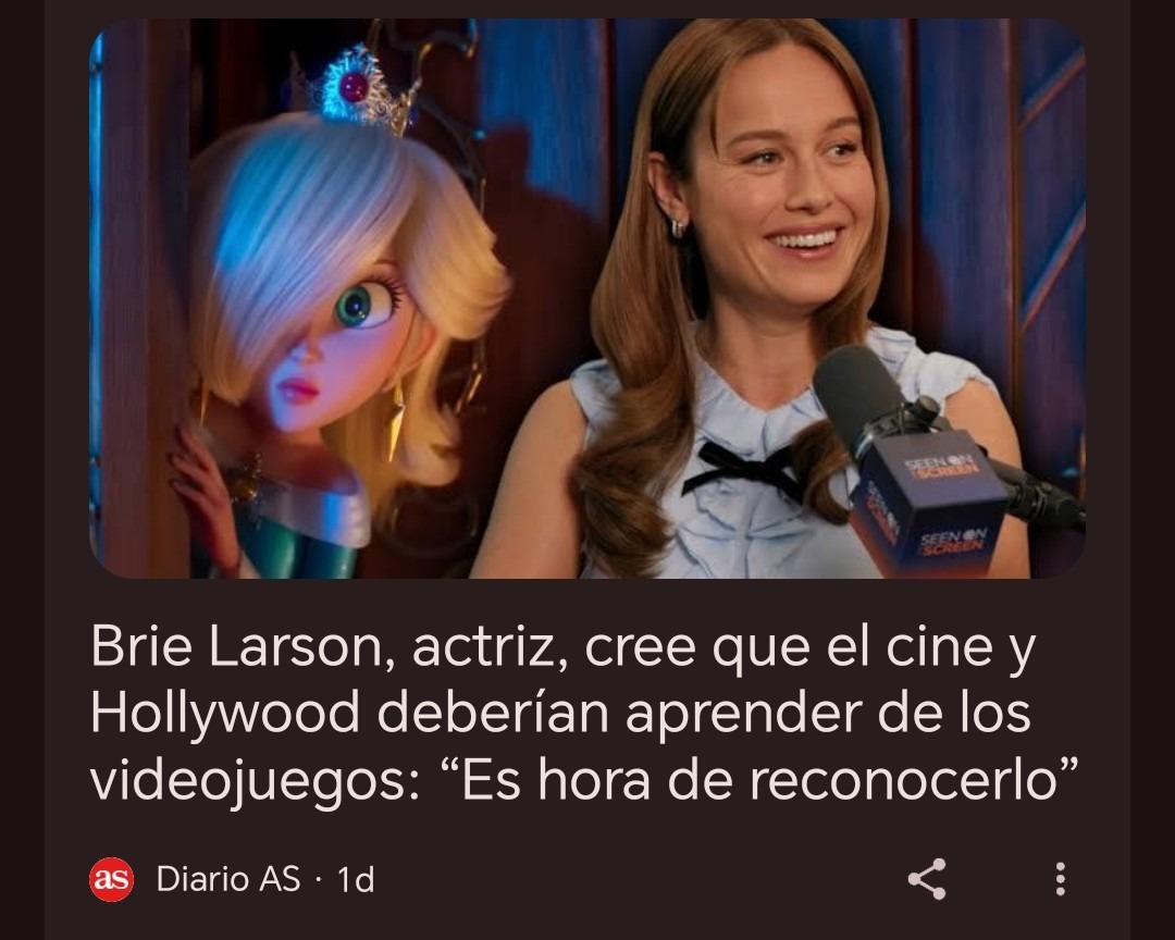 Brie Larson, actriz, cree que el cine y Hollywood deberían aprender de los videojuegos: 