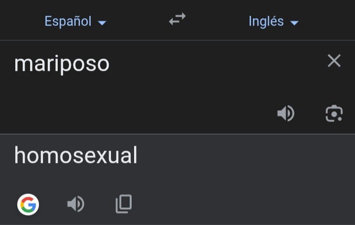 Español mariposo Inglés homosexual