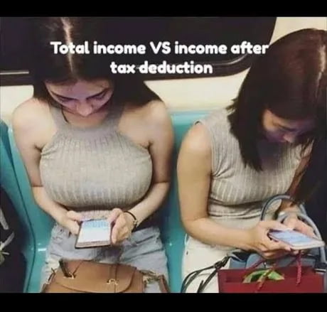 Total income VS income after tax deduction