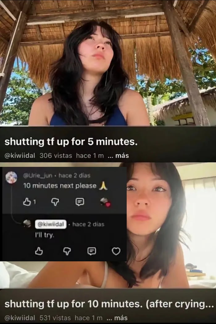 shutting tf up for 5 minutes. 10 minutes next please 🙏 I'll try. shutting tf up for 10 minutes. (after crying...)