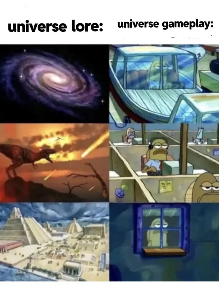 universe lore: universe gameplay: